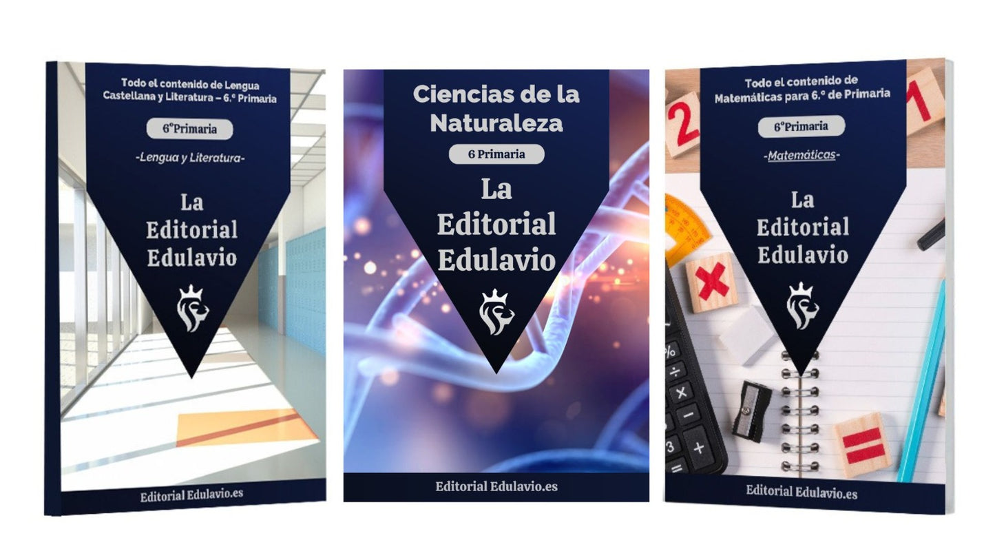 📚 Pachet 6.º Primaria – Lengua Castellana, Ciencias de la Naturaleza y Matemáticas